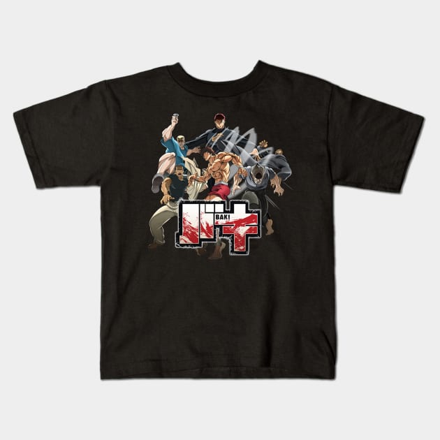 Baki The Grappler Kids T-Shirt by BUSTLES MOTORCYCLE